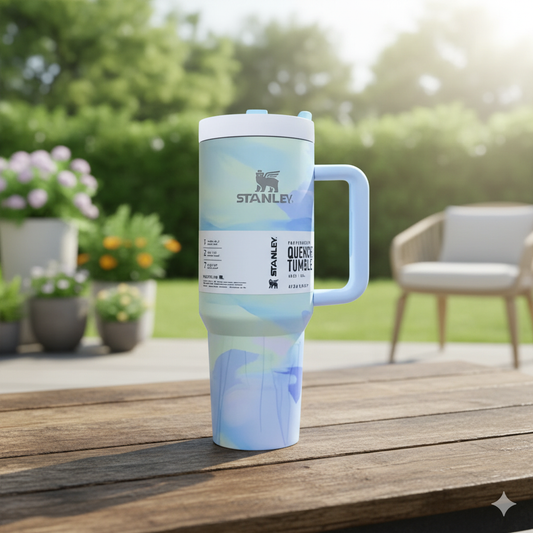 Stanley Quencher H2.0 Flowstate Stainless Steel Vacuum Insulated Tumbler, 40 OZ / 1.18 L (Marble Print)