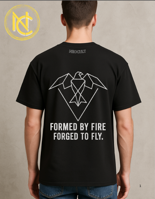 Rise strong, Fly bold – Oversized graphic Printed Tshirt