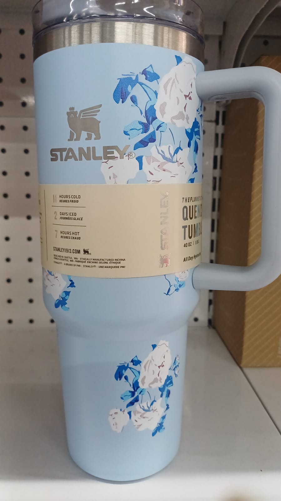 Stanley Quencher H2.0 Flowstate Stainless Steel Vacuum Insulated Tumbler, 40 OZ / 1.18 L (Floral))