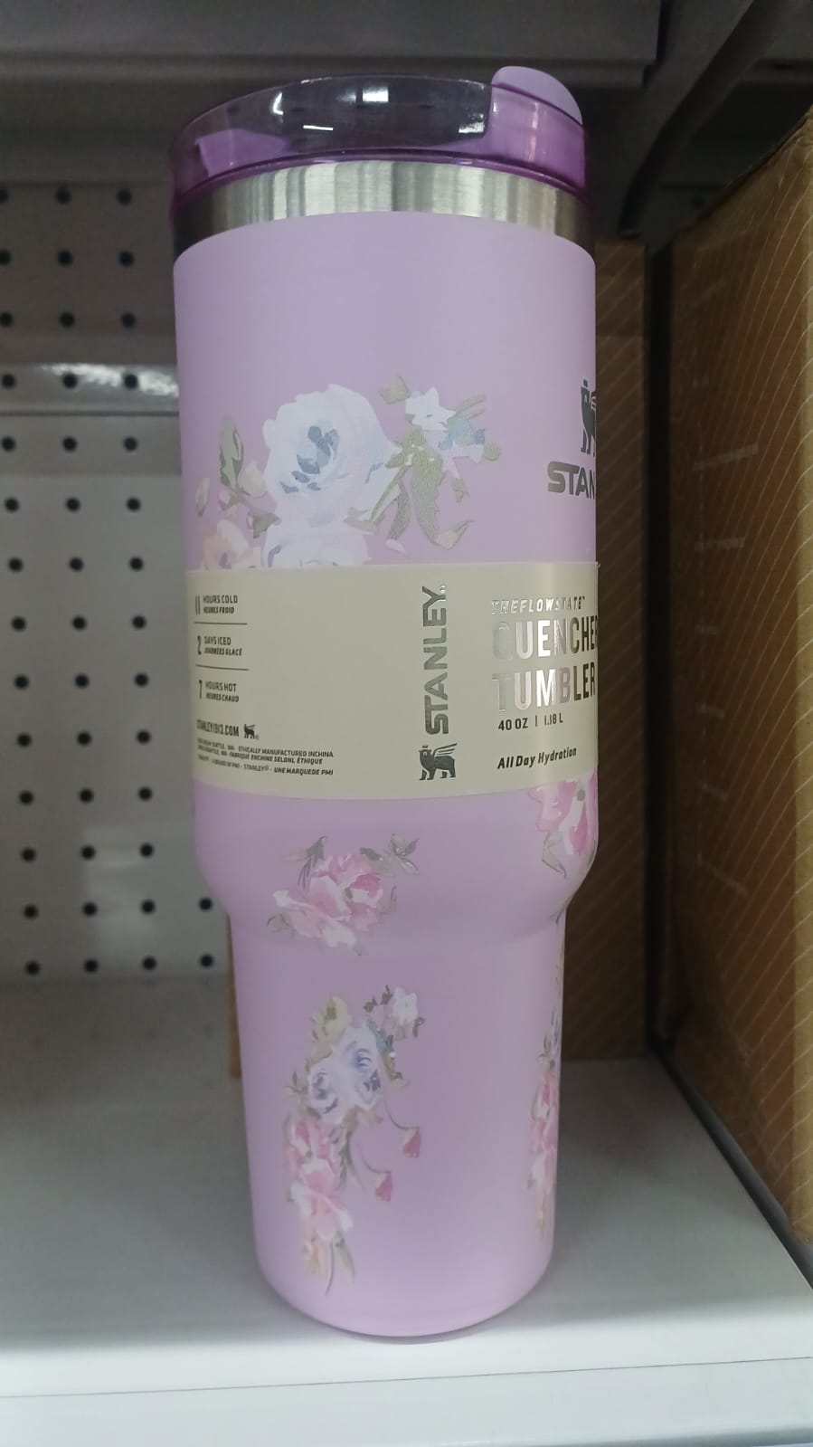 Stanley Quencher H2.0 Flowstate Stainless Steel Vacuum Insulated Tumbler, 40 OZ / 1.18 L (Floral))