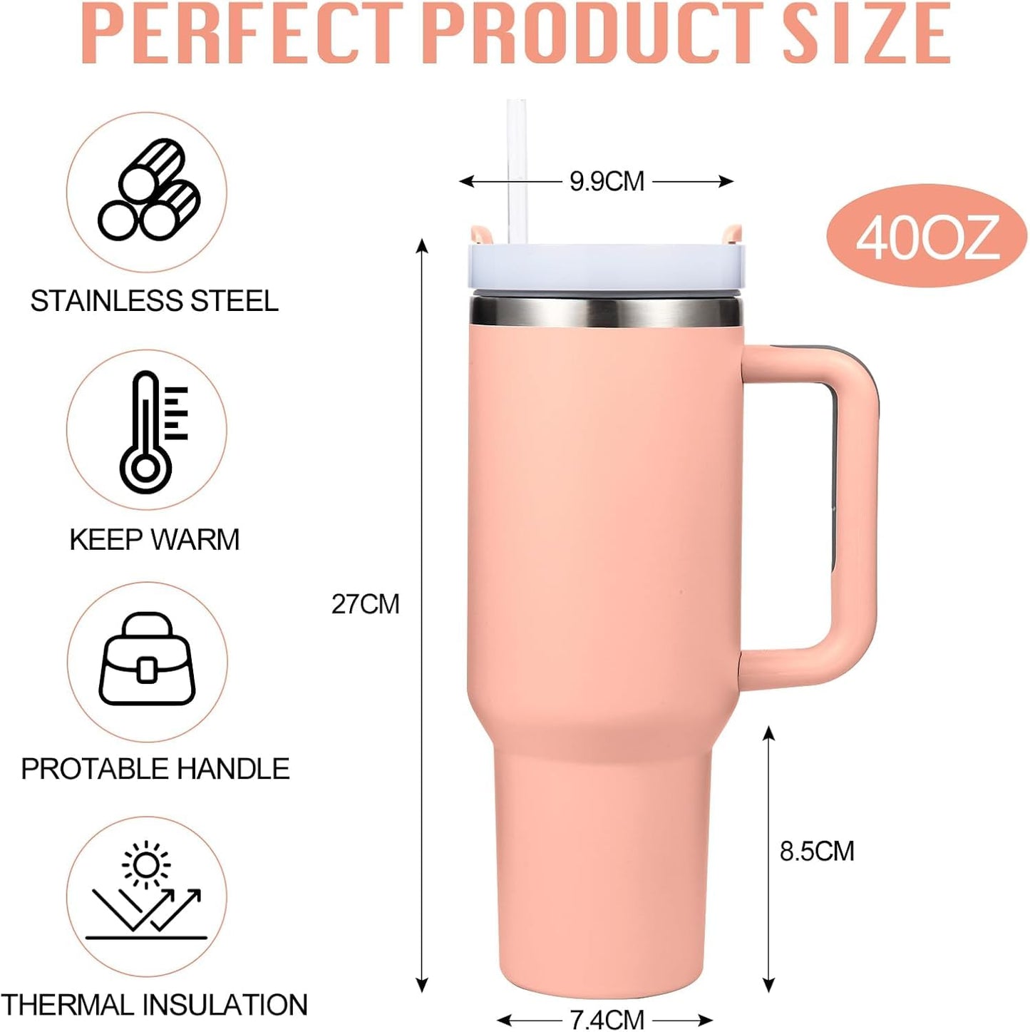 1200ML  Quencher H2.0 Flowstate Insulated Stainless Steel Tumbler (Solid)
