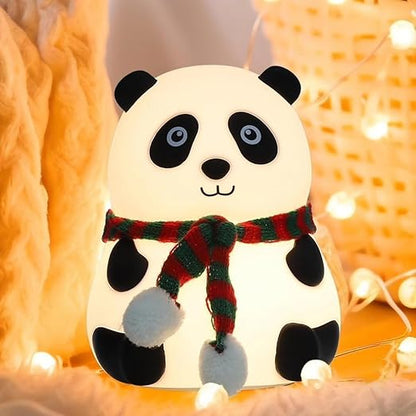 Silicone Panda Night Light – Rechargeable 7-Color LED Lamp