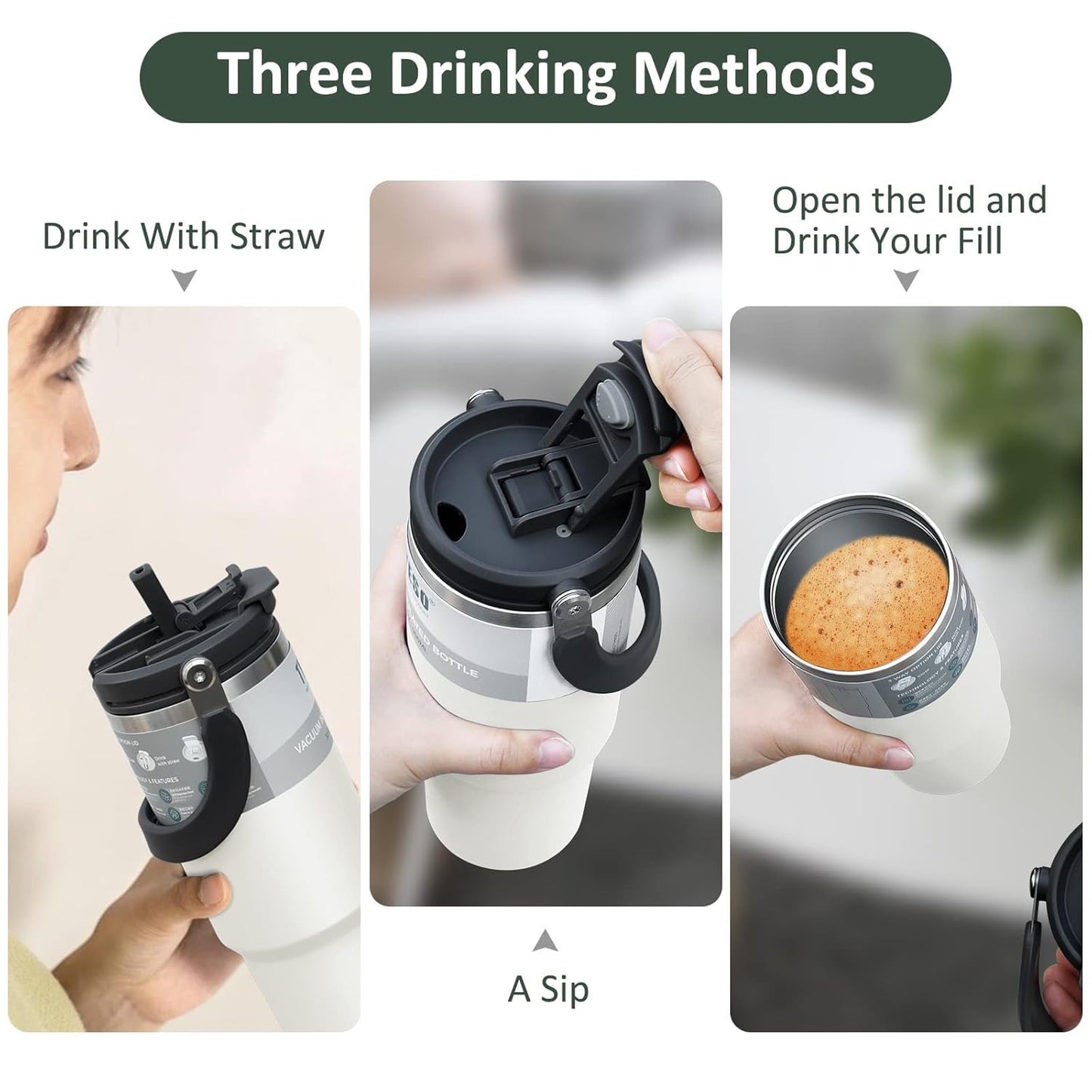 890ml Stainless Steel Vacuum Insulated Tumbler Water Bottle