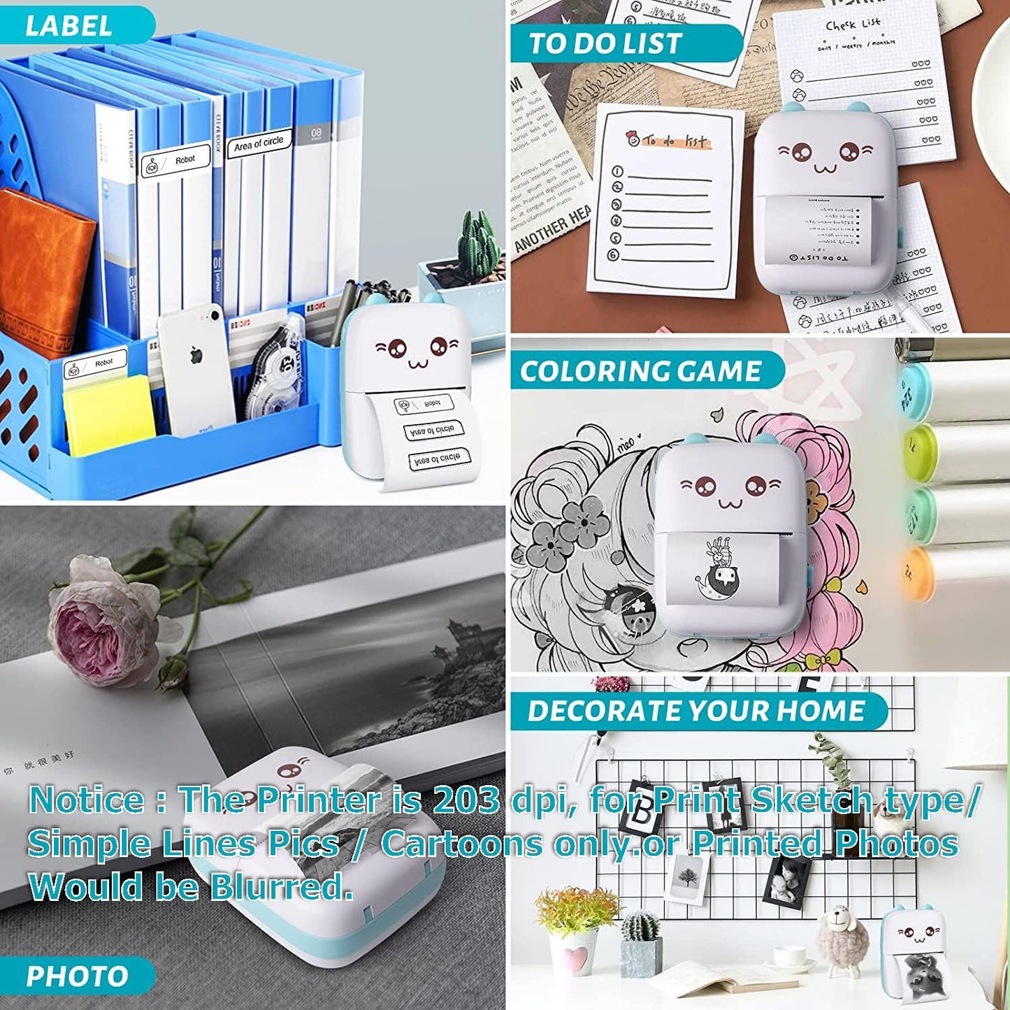 Mini Bluetooth Thermal Printer – Inkless Pocket Printer