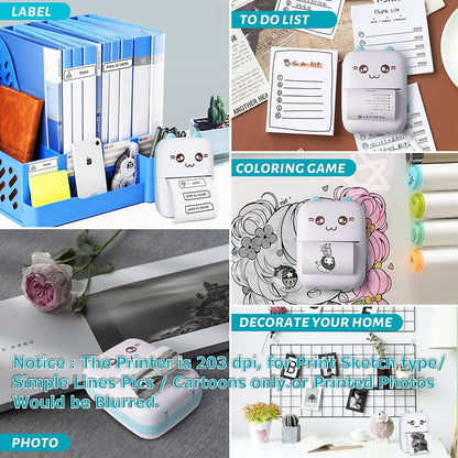 Mini Bluetooth Thermal Printer – Inkless Pocket Printer