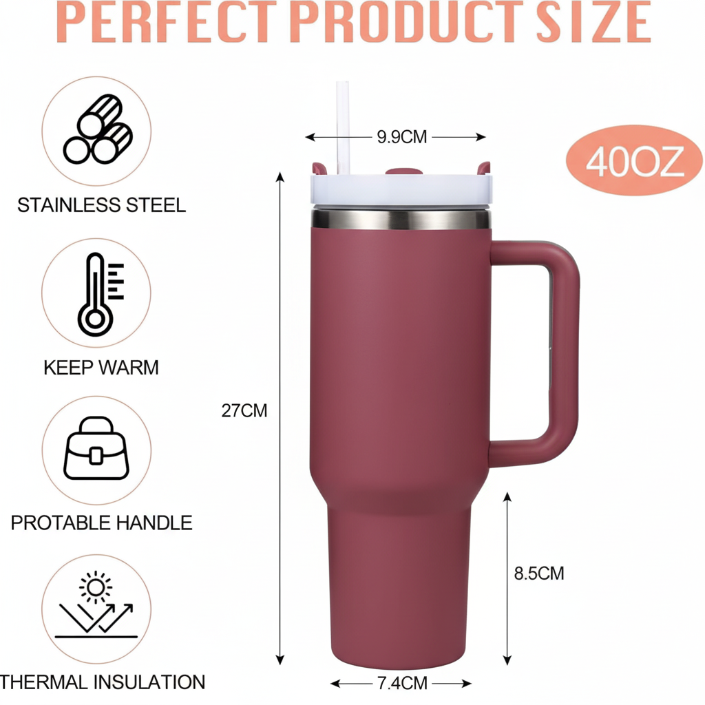 1200ML  Quencher H2.0 Flowstate Insulated Stainless Steel Tumbler (Solid)