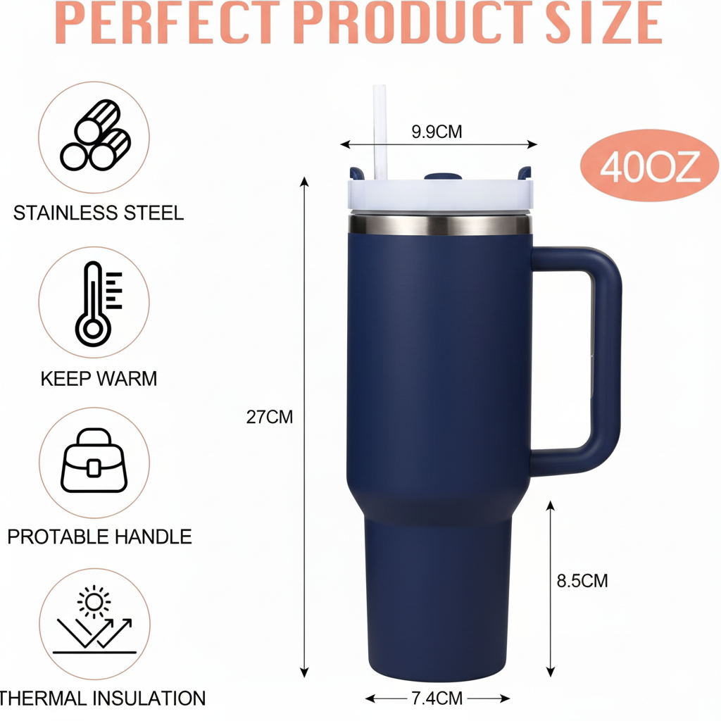 1200ML  Quencher H2.0 Flowstate Insulated Stainless Steel Tumbler (Solid)