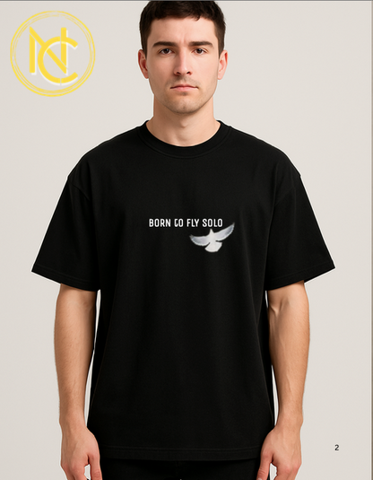 Rise strong, Fly bold – Oversized graphic Printed Tshirt