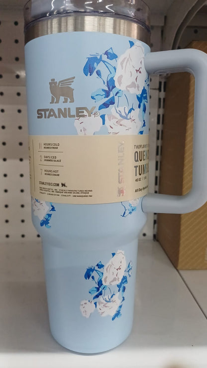 Stanley Quencher H2.0 Flowstate Stainless Steel Vacuum Insulated Tumbler, 40 OZ / 1.18 L (Floral))