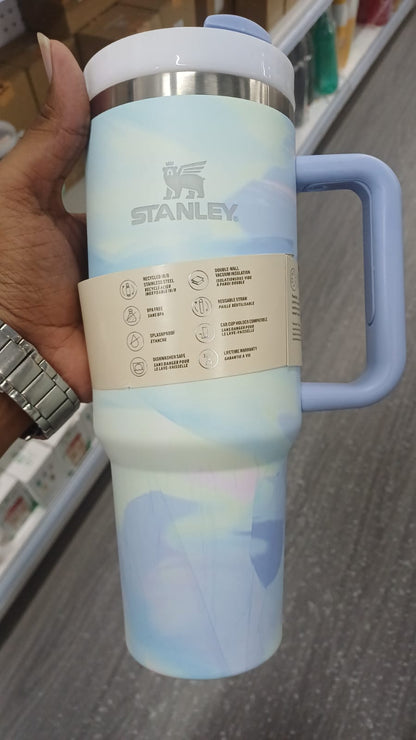 Stanley Quencher H2.0 Flowstate Stainless Steel Vacuum Insulated Tumbler, 40 OZ / 1.18 L (Marble Print)